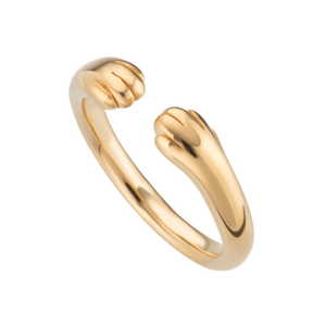 Gold Plated Open Paw Hug Ring