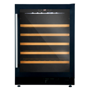 54 Bottle Capacity Black Freestanding Wine Cooler