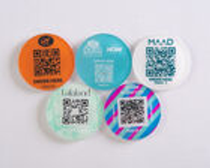 Acrylic QR Code Table Labels - 50mm