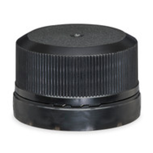 28-KERR Black PP Plastic Tamper-Evident Screw Top Cap - 264901