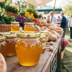 7 oz Clear Glass Honey Pot Jars - 5500B03