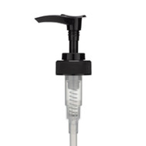 28-400 Black PP Plastic Ribbed Lotion Pumps - 2167C48BLK