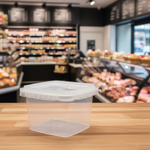 16 oz Clear PP Plastic Square Snap-Lock Containers (Tamper-Evident Lid) - 2332T45