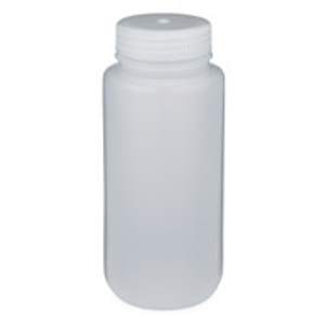 Thermo Scientific Nalgene 17 oz Natural PP Plastic Wide Mouth Leakproof Bottles - 312187-16