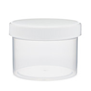 8 oz Natural PP Plastic Straight Sided Jars (Short) - 2811B15NAT