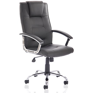 Thrift Executive Chair, Fixed Arms, Black