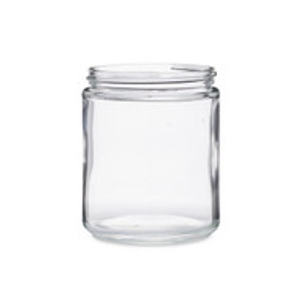 8 oz Clear Glass Straight Sided Squat Jars (Cap Not Included) - 5001B08-B