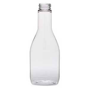 12 oz Clear PET Sauce Bottles (Cap Not Included) - 3490B06-B
