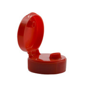 33-400 Red PP Low Profile Flip Top Caps - 6028C01
