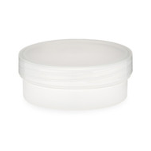 2.67 oz Natural PP Plastic Round Low Profile Jar with Natural Cap - MJJ