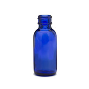 1 oz Cobalt Blue Glass Boston Round Bottles *Value Pack* - 4998B33VAL