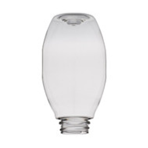 12 oz Clear PET Inverted Oval Sauce & Dressing Bottles (Cap Not Included) - 10212-B
