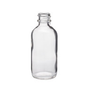 2 oz Clear Glass Boston Round Bottles (Cap Not Included) - 4699B05-BCLR