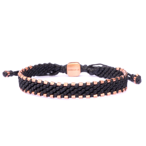 Hampton Connection Men's Copper Rope Bracelet - Black (M)