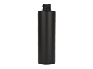 8 oz Black HDPE Plastic Cylinder Bottles (Cap Not Included) - 3561B05-B