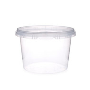 16 oz Clear PP Plastic Round Snap-Lock Containers (Tamper-Evident Lid) - 2332T15
