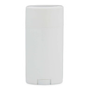 2.65 oz White PP Plastic Deodorant Stick (White Flat Top Cap) - 1124B01WHT