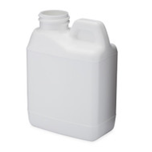 4 oz White HDPE Plastic F-Style Containers (Cap Not Included) - 31004-B