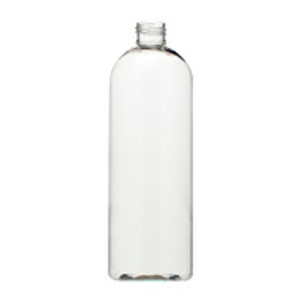 16 oz Clear PET Plastic Narrow Mouth Bullet Bottles (Cap Not Included) - 3450B51-BCLR