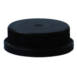 38-400 Black HDPE Plastic Tamper-Evident Ratchet Caps - 3800C01BLK