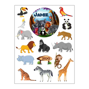 Visits the Zoo Stickers