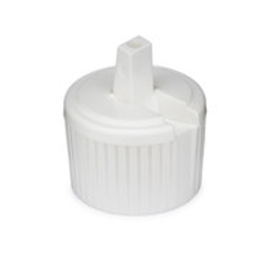 24-410 White PE Plastic Land Seal Pivot Spout Caps - LT150