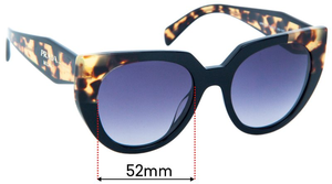 Sunglass Fix Replacement Lenses for Prada SPR14W - 52mm Wide