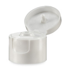 20-410 White PP Plastic Smooth Flip Top Caps - 299885