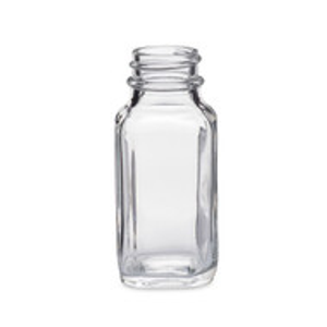 2 oz Clear Glass French Square Bottles (Cap Not Included) - 4225B05-B