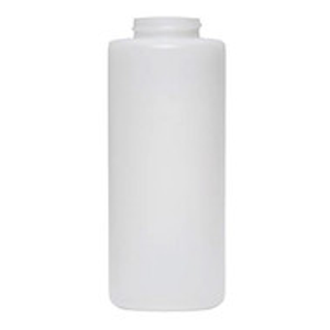 12 oz Natural HDPE Plastic Cylinder Bottles (Cap Not Included) - 3560B19-BNAT