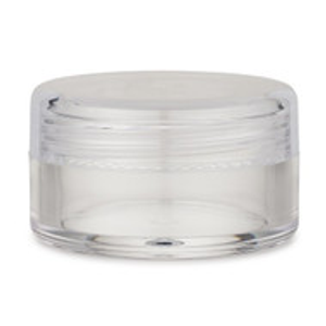 10 ML Clear PS Plastic Jars & Lid - 2830B01