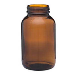 8.5 oz Amber Glass Wide Mouth Packer Bottles (Cap Not Included) - 4232B08-B