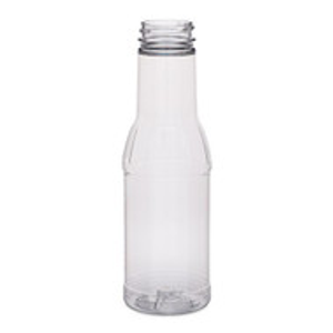 12 oz Clear PET Plastic Sauce & Marinade Bottles (Cap Not Included) - 3490B07-B