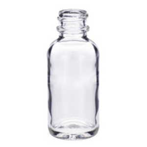 1 oz Clear Glass Boston Round Bottles (Cap Not Included) - 4699B03-BCLR