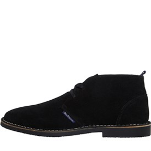 Ben Sherman Mens Hemmings Suede Chukka Boots Black
