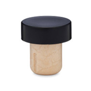 19.5 mm Black Plastic Head Bar Top Cork - 404296