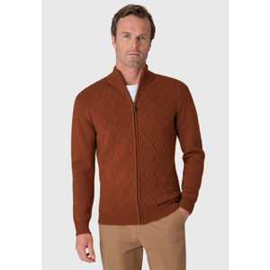 Henry Paprika Zip Through Cardigan