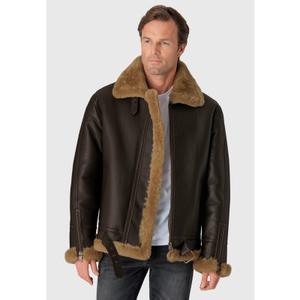 Cairngorms Brown Leather Aviator Jacket