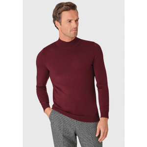 Hugo Wine Merino Wool Turtle Neck Jumper