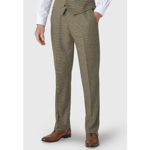 Tailored Fit Woolf Green Check British Wool Fabric Suit Trouser