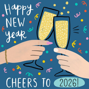 Illustration Of A Celebratory Toast Happy New Year Card