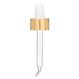20-400 Gold Metal Collar Curved Tip Dropper Cap - X20-400G4-SAM