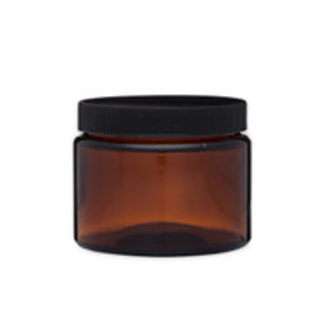 16 oz Amber Glass Straight Sided Squat Jars - 5001B59