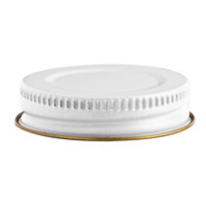 43-400 White Metal Caps (Plastisol Liner) - X43-400PS