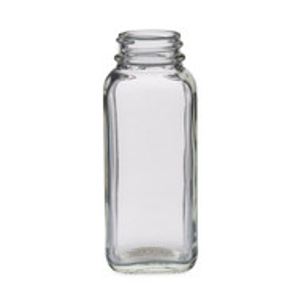 4 oz Clear Glass French Square Bottles *Value Pack* - 4225B07VAL