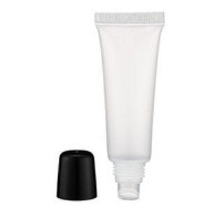 10 ml Natural PVC Plastic Tube with Orifice Reducer & Black Cap - 1122B15