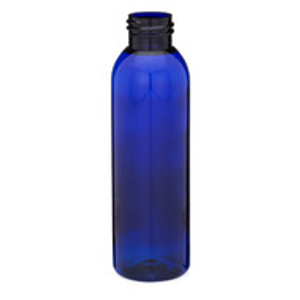 4 oz Blue PET Plastic Narrow Mouth Bullet Bottles (Cap Not Included) - 34504BL-B