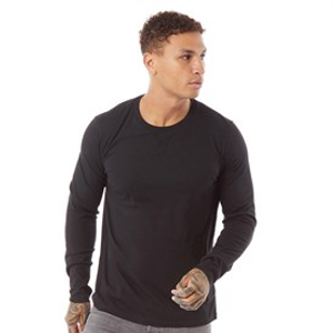 Brave Soul Mens Supreme Crew Neck Long Sleeve T-Shirt Black