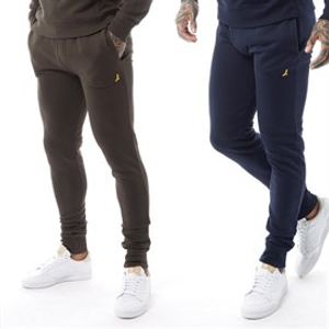 Brave Soul Mens Two Pack Harrison Joggers Navy/Khaki