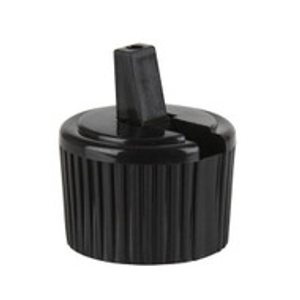 24-410 Black PE Plastic Pivot Spout Caps (Unlined) - LT125